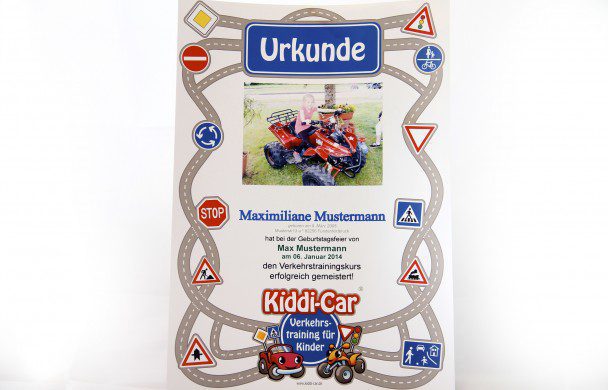 Urkunde von Kiddi-Car